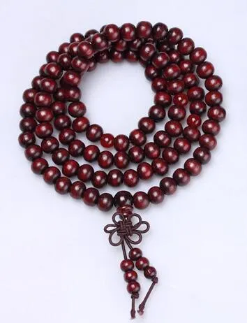 108*8mm Natural Sandalwood Buddhist Buddha Meditation Beads Bracelets For Women Men Jewelry Prayer Bead Mala Rosary Bracelet