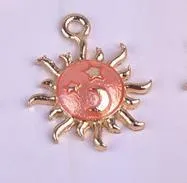 10pcs Sun Moon Star pearl Metal Enamel Charms for Earring  Bracelet DIY Jewelry  Making