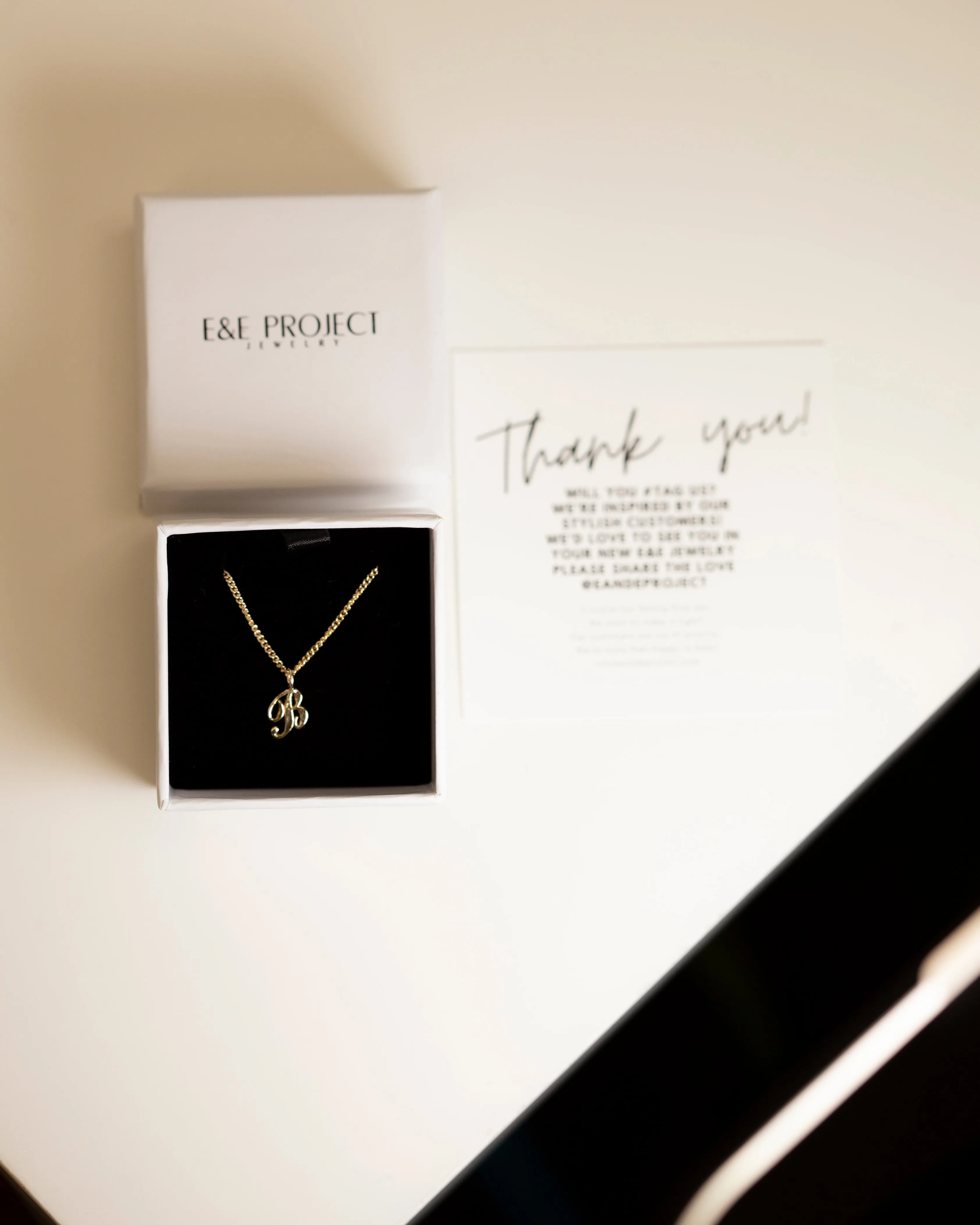 14k Cursive Letter Necklace