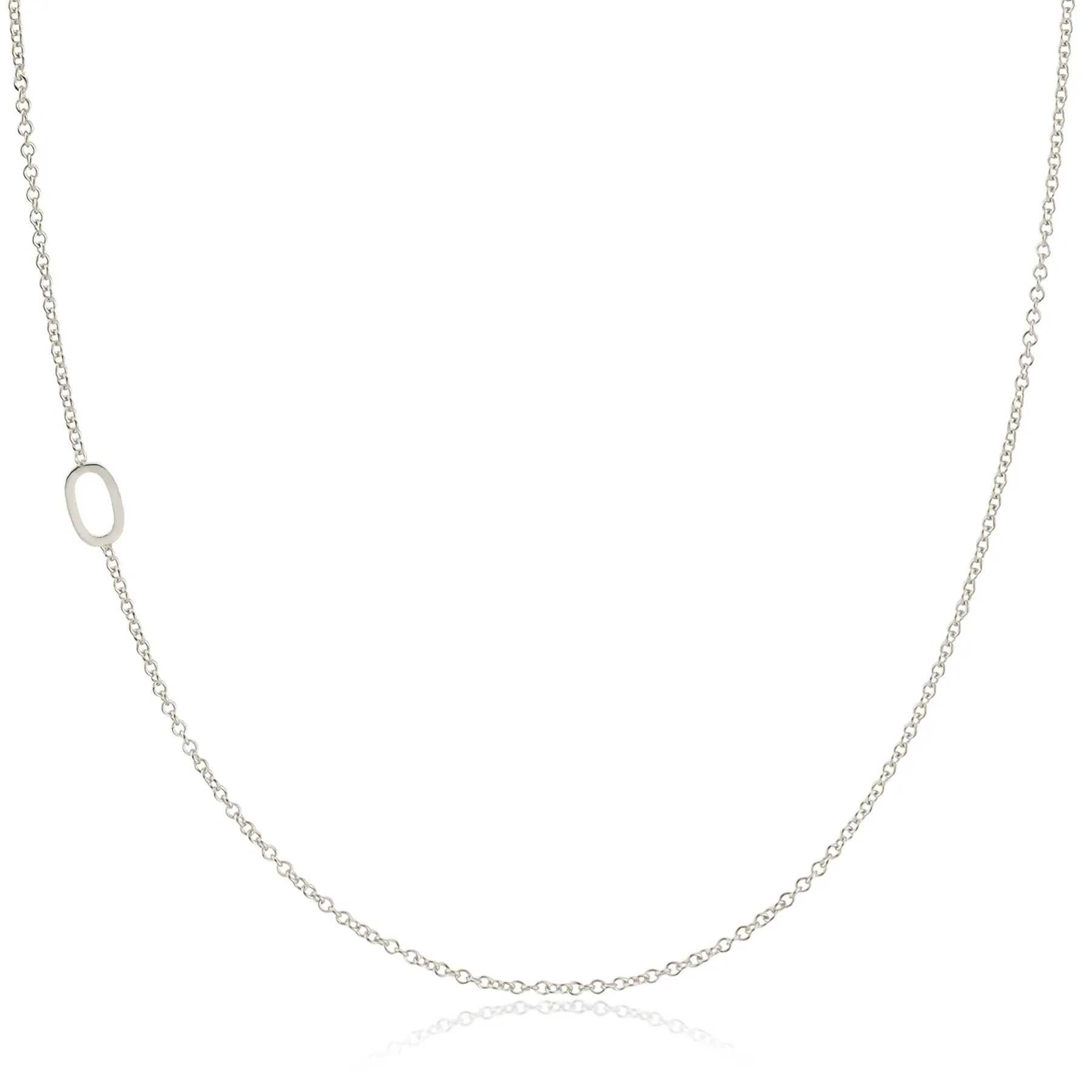 14K GOLD ASYMMETRICAL NUMBER NECKLACE - 0