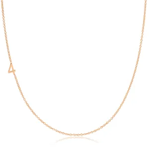 14K GOLD ASYMMETRICAL NUMBER NECKLACE - 4