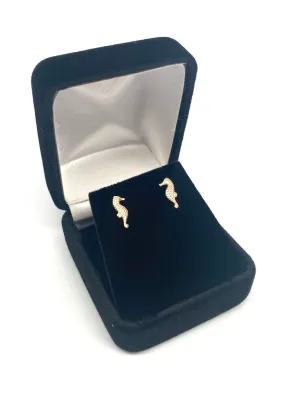 14KGF Seahorse Studs