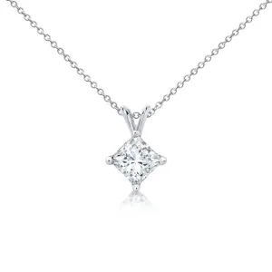 2.00 Carat Princess Cut Diamond Solitaire Pendant