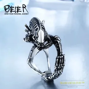 3D Alien Predator Finger Gold color Rings For Men Gothic Style Movie Unique Hot sell Jewerly Gift