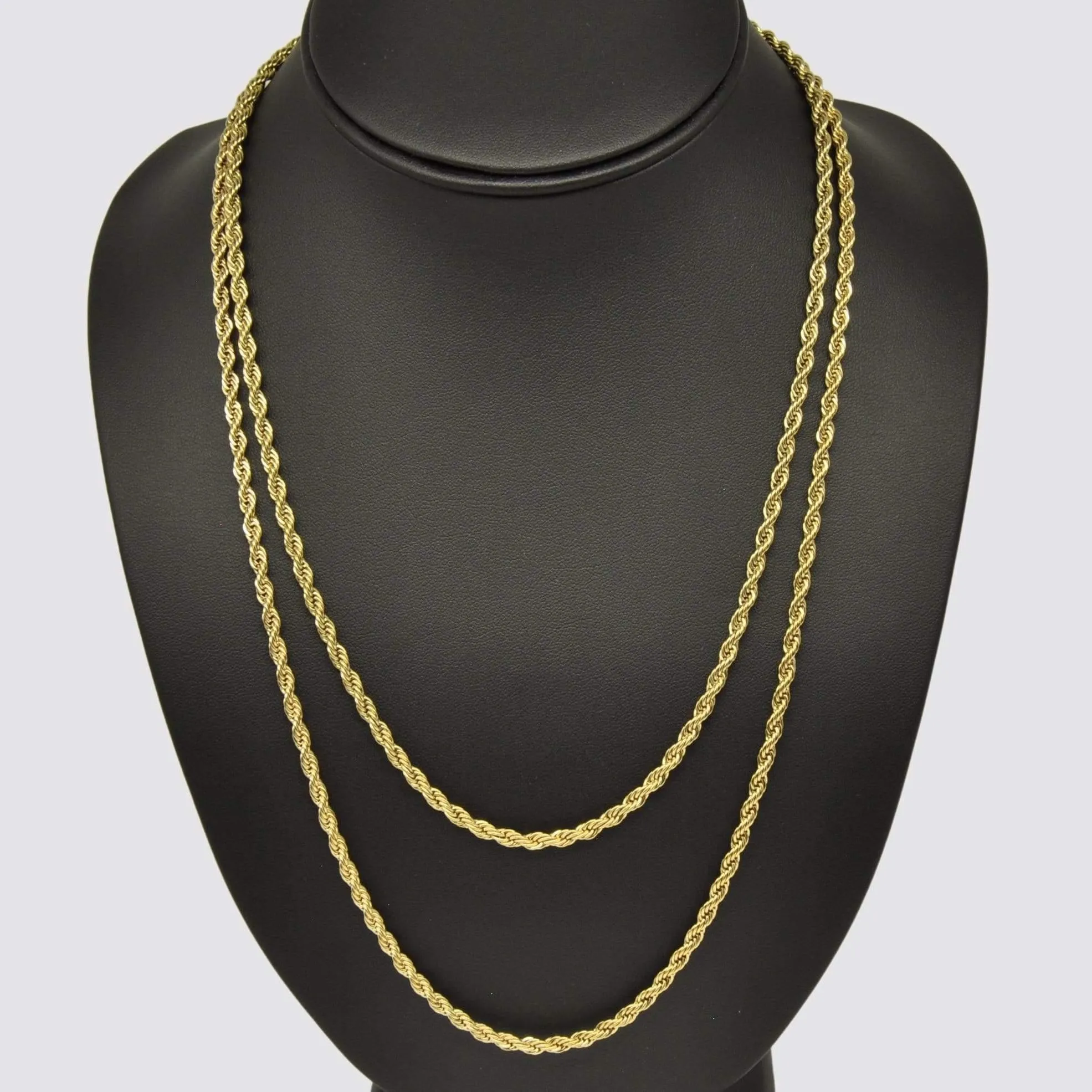 4mm Rope Chain Bundle 20" & 24" - Gold