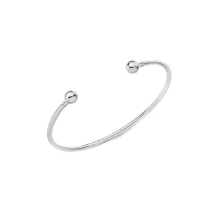 9K White Gold 2.5mm Tube Torque Bangle