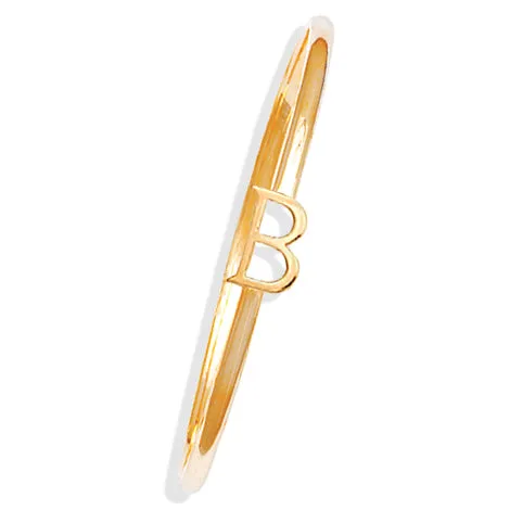 Alice Alphabet Initial Bangle Yellow Gold