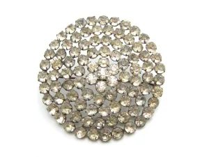 Antique Edwardian Round Paste Brooch.