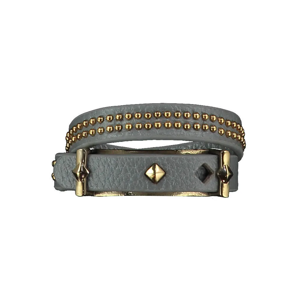 Ashlea Grey Leather Bracelet