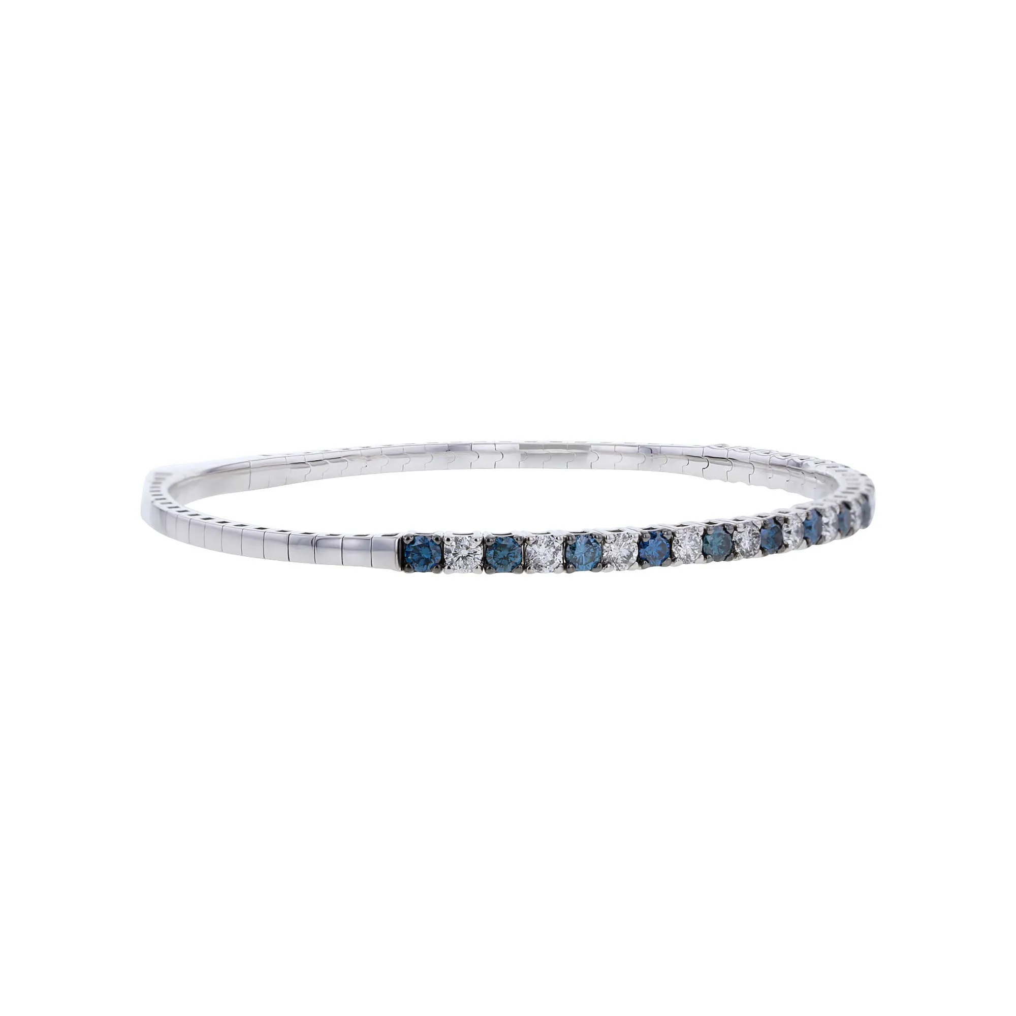 Azora Sky Blue & White Diamond Bangle