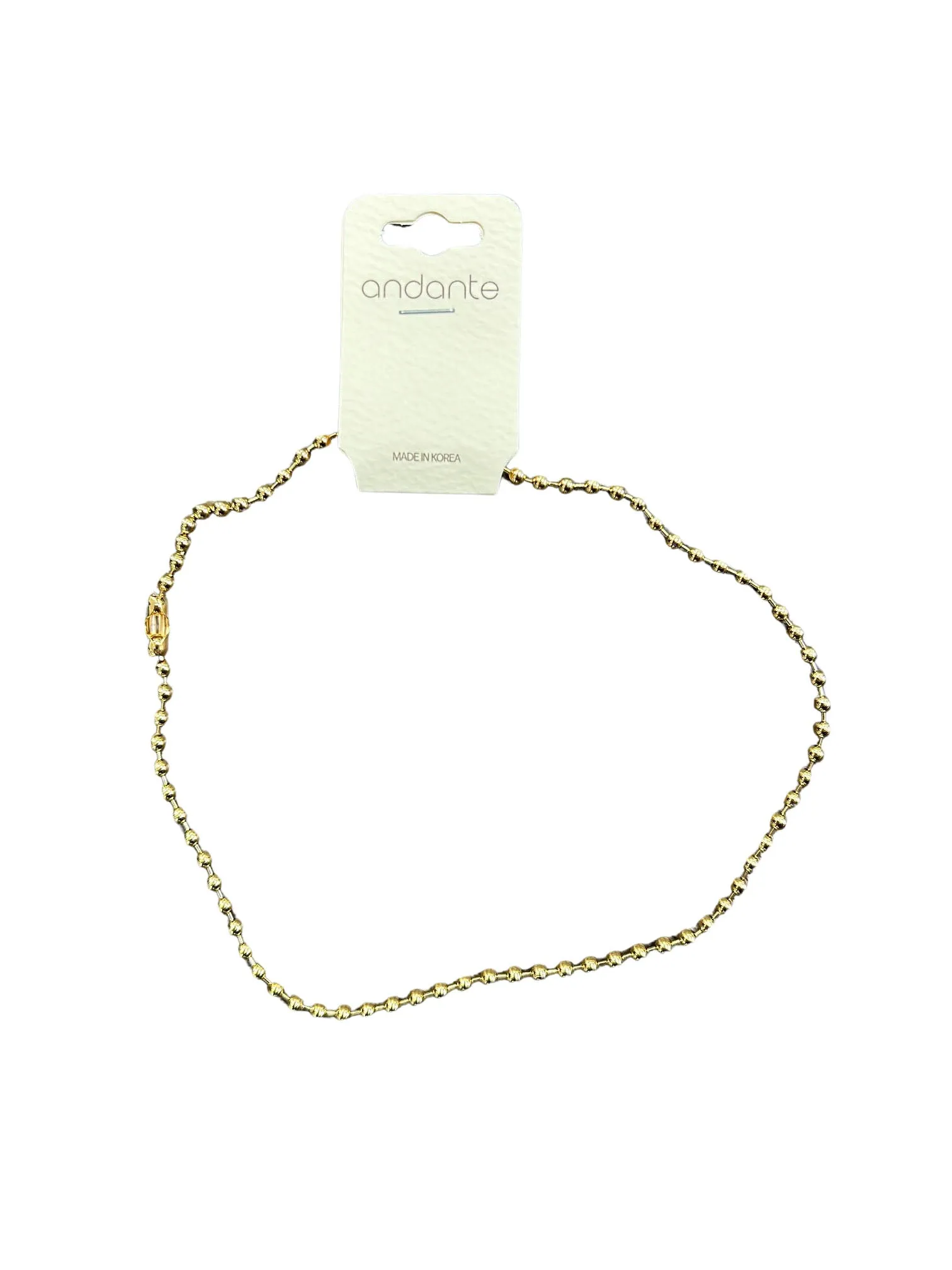 Ball Link Chain Necklace - Gold