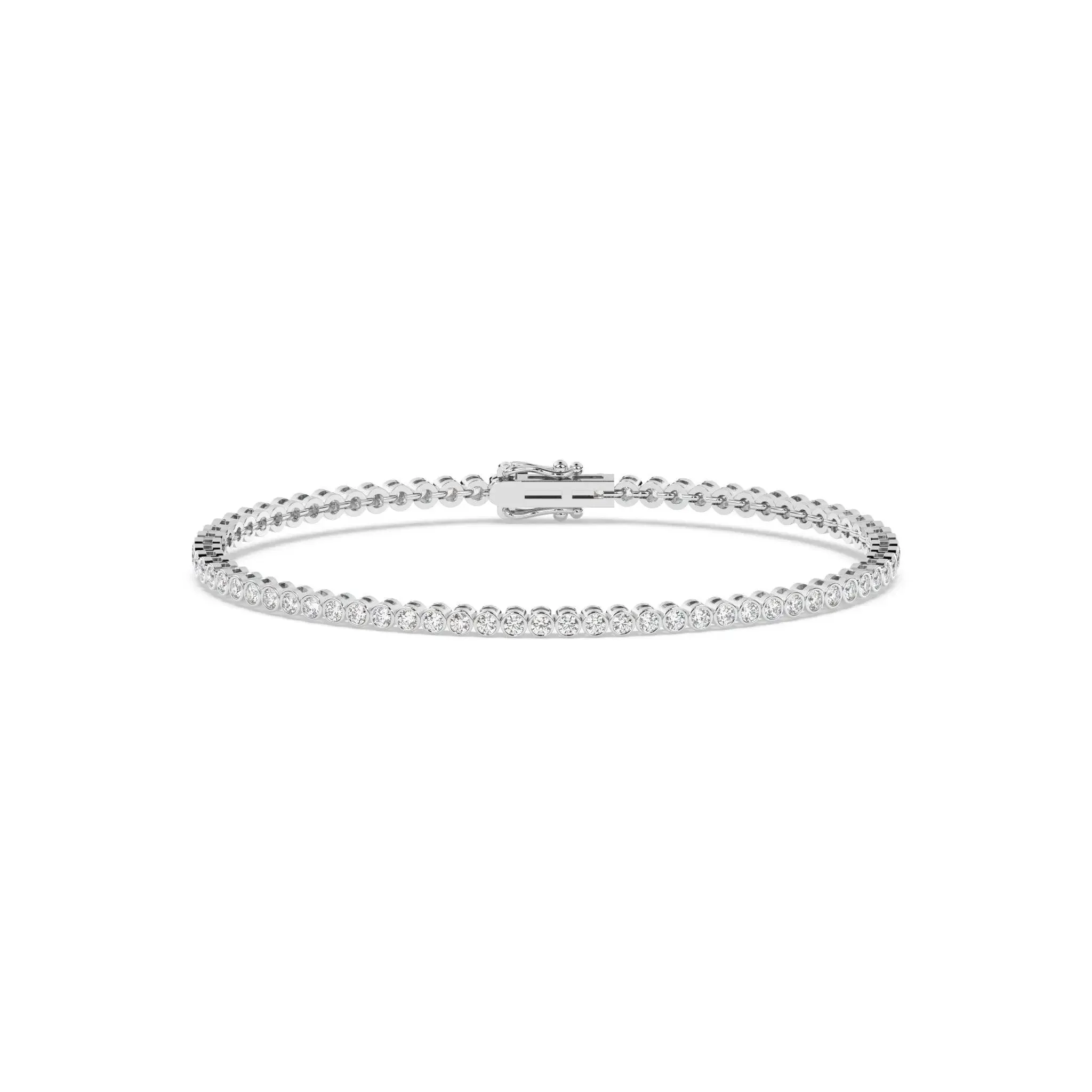 Bezel Set Diamond Tennis Bracelet