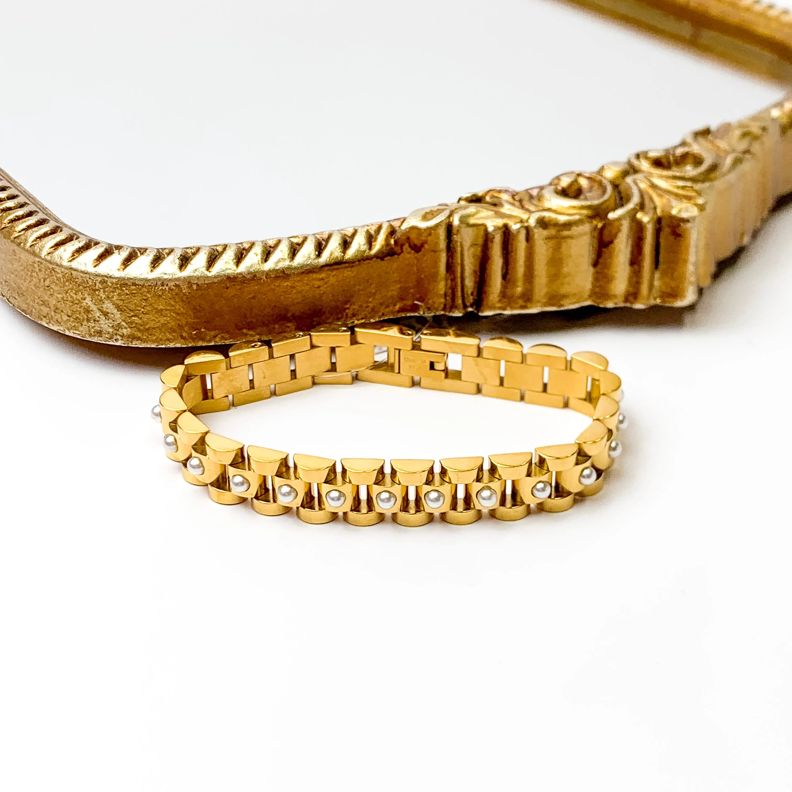 Bracha | Perla Rolly Gold Tone Bracelet