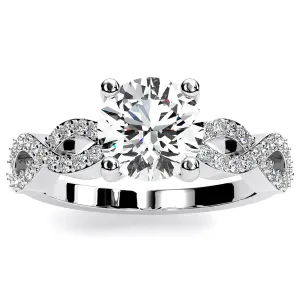 Camellia - Round Moissanite Engagement Ring