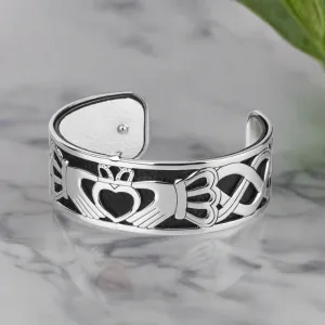 Claddagh Celtic Cuff Bangle