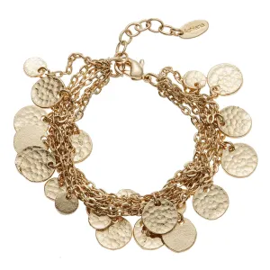 Classic Gold Mini Disc Charm Bracelet