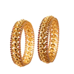 Classic Peacock Statement Antique Bangles