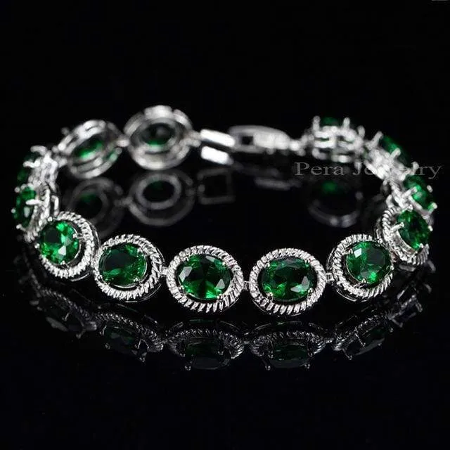 Cubic Zirconia Stone Bangle / Bracelet For Women