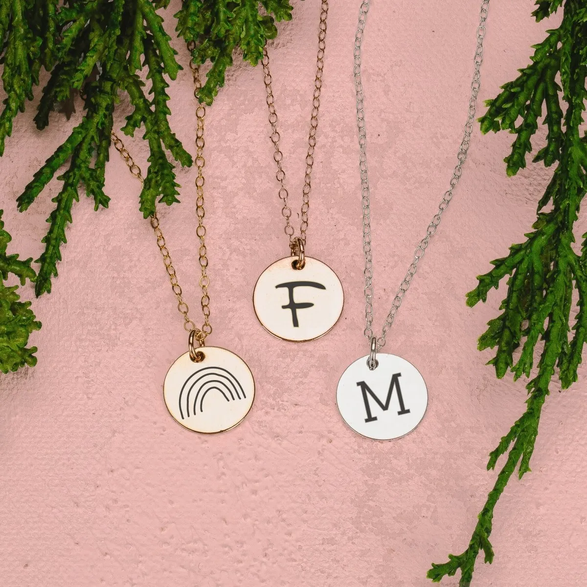 Custom Initial Disc Necklace