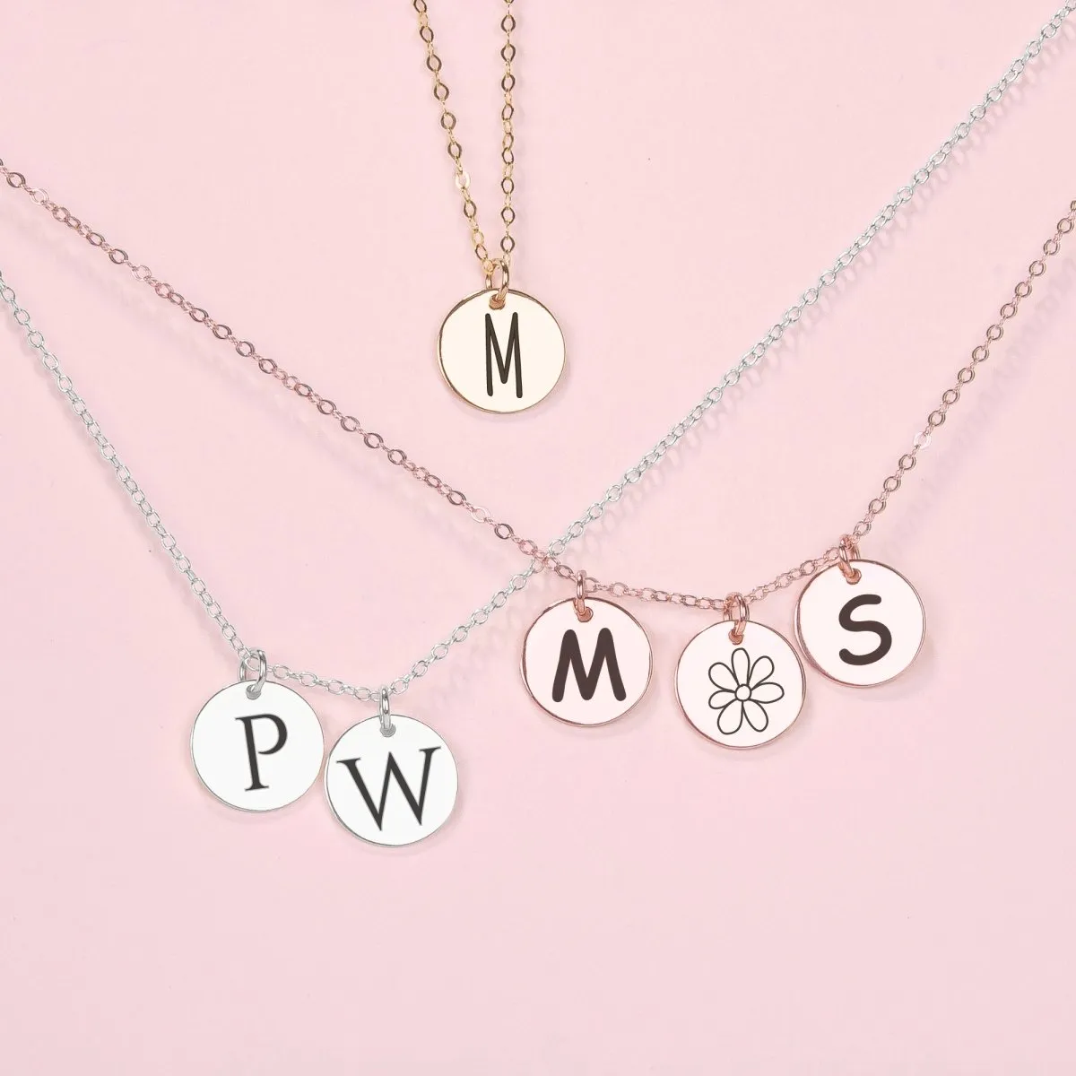 Custom Initial Disc Necklace