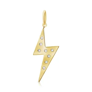 Diamond Bezels Lightbolt Charm