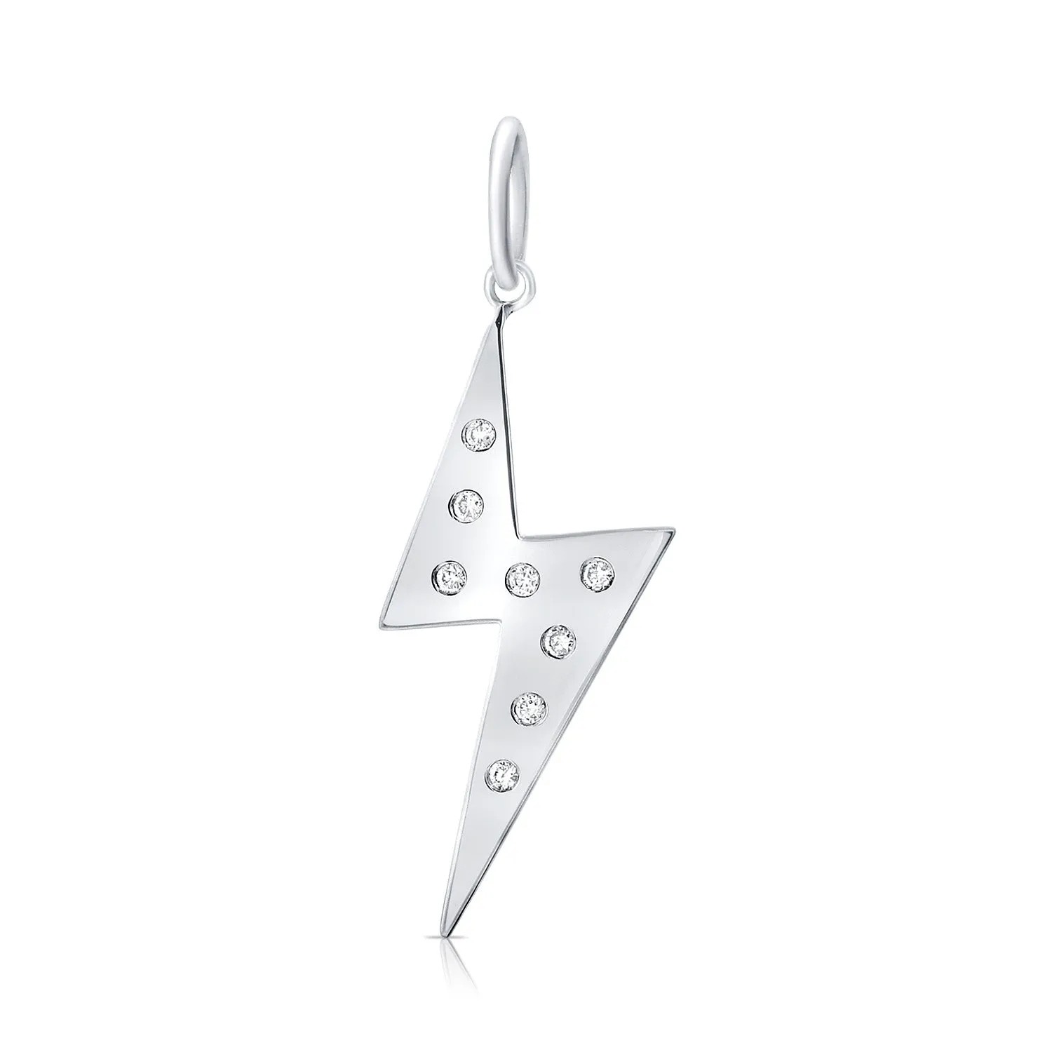 Diamond Bezels Lightbolt Charm