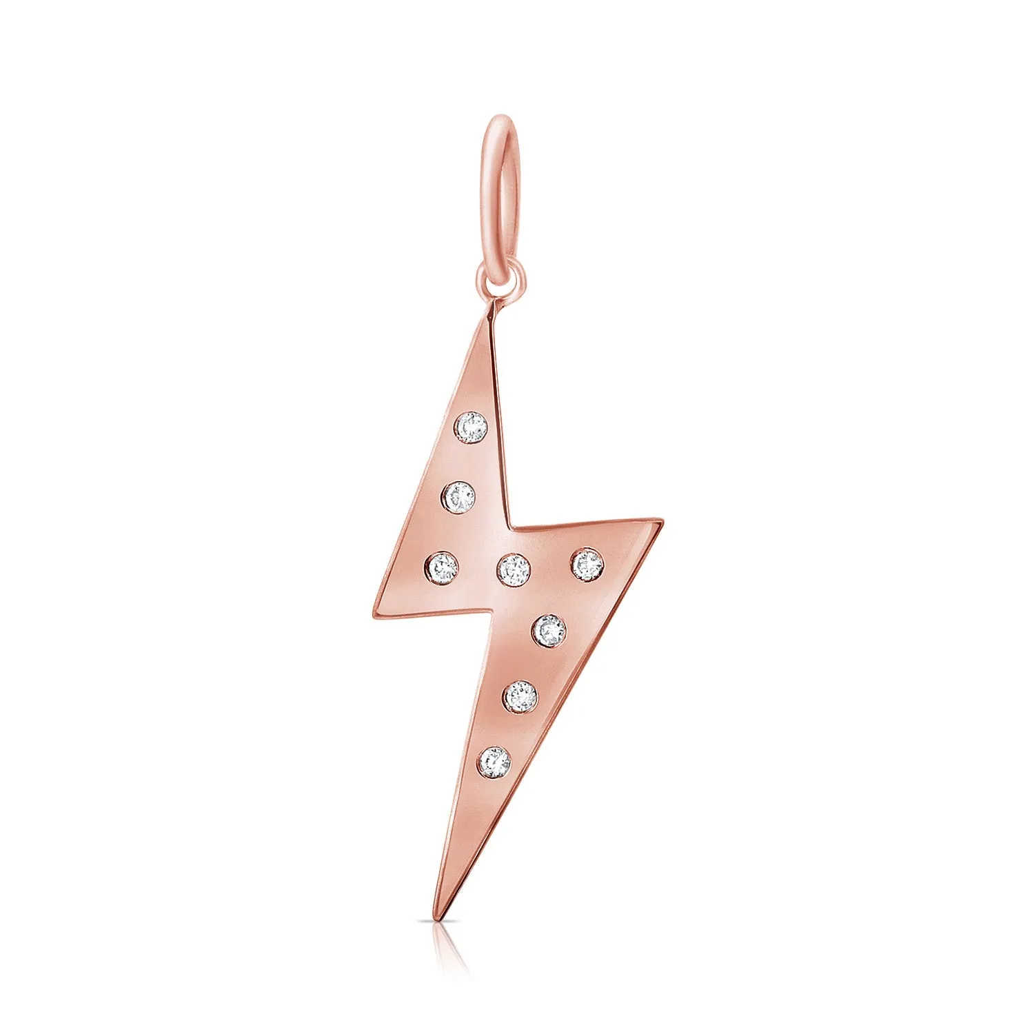 Diamond Bezels Lightbolt Charm