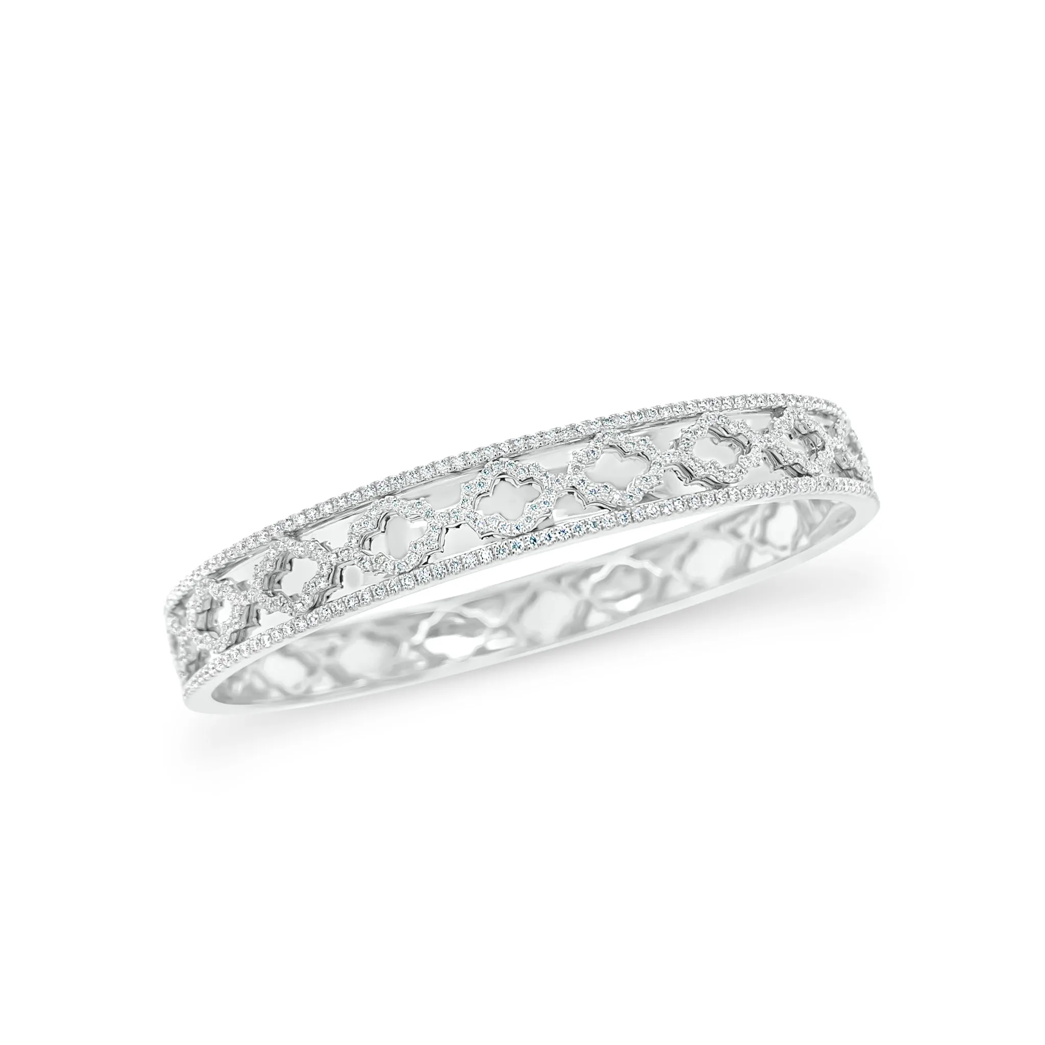 Diamond Quatrefoil Bangle