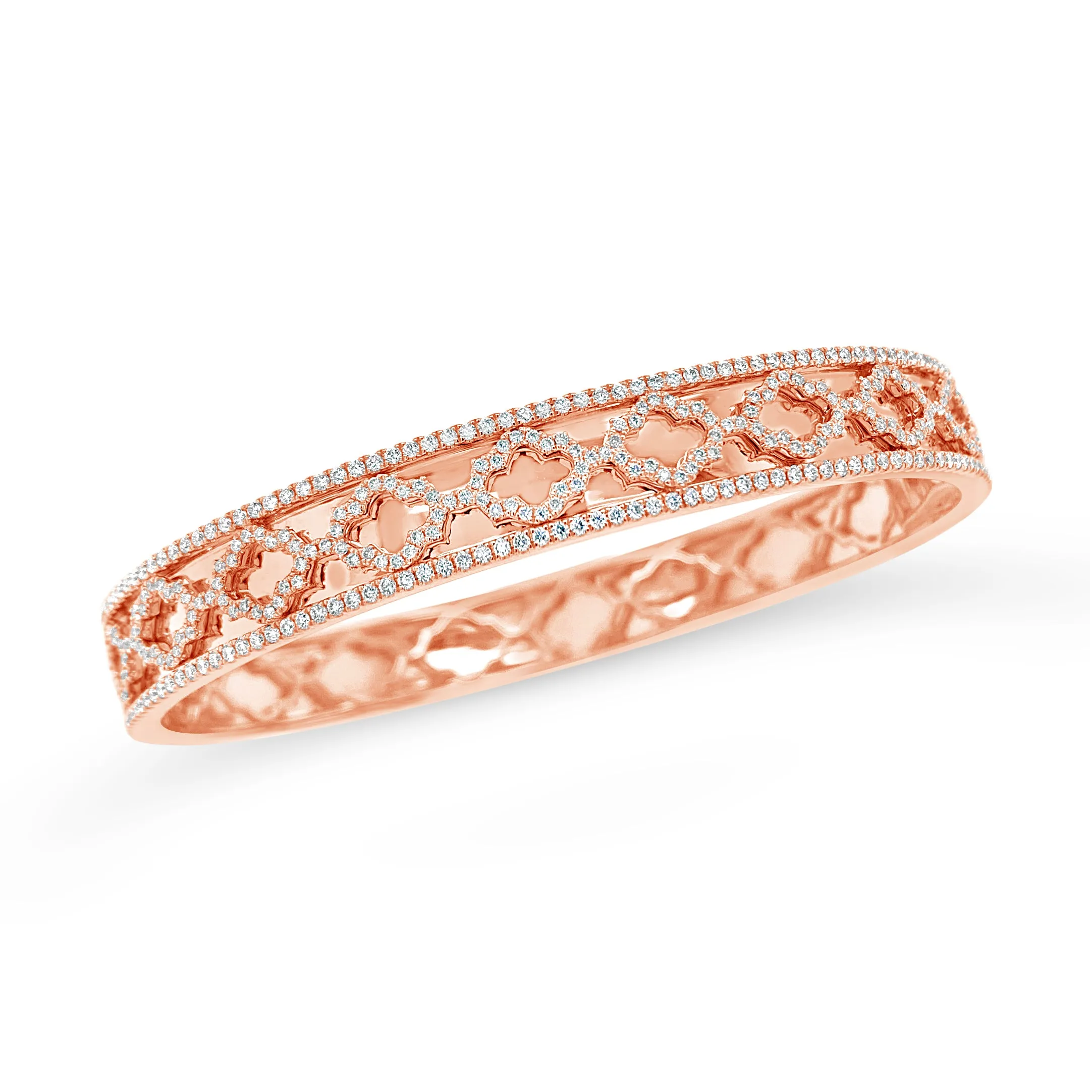 Diamond Quatrefoil Bangle