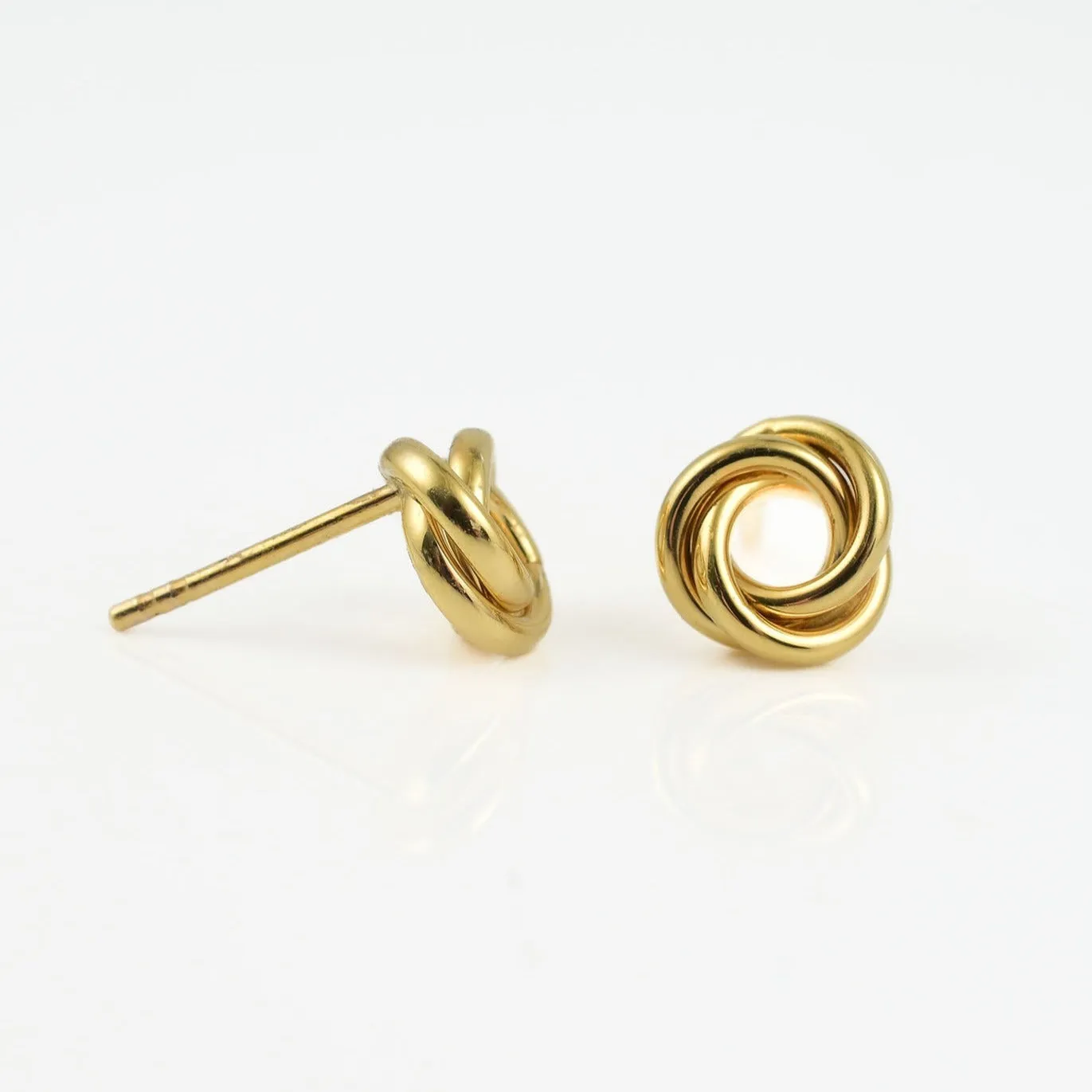 Double Knot Earrings in 9K Gold