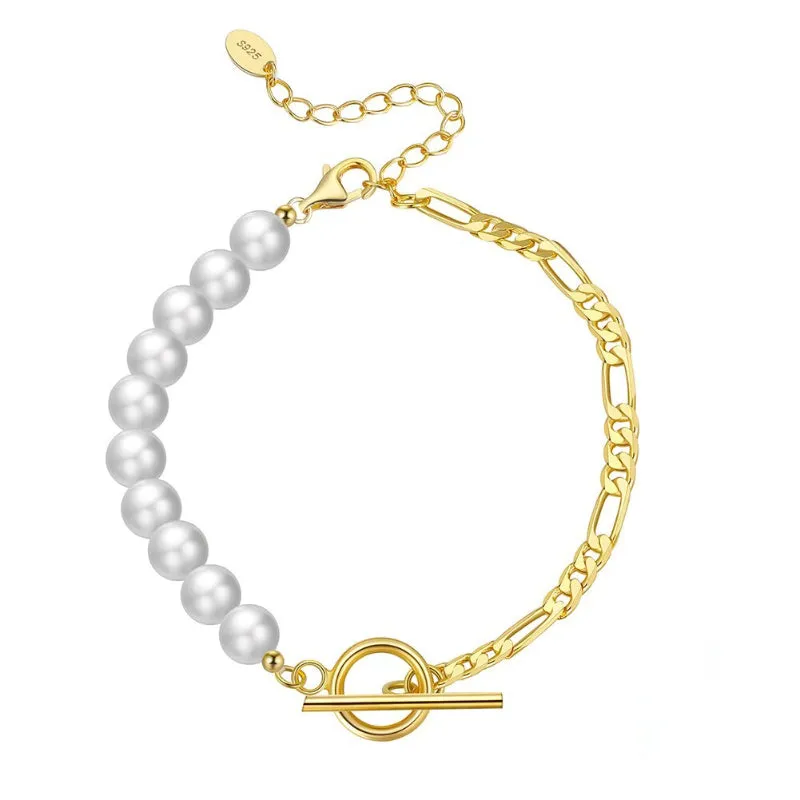 Elegant Baroque Pearl Minimalist Bracelet Collection