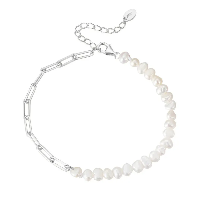 Elegant Baroque Pearl Minimalist Bracelet Collection