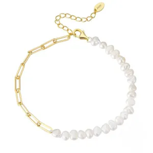 Elegant Baroque Pearl Minimalist Bracelet Collection