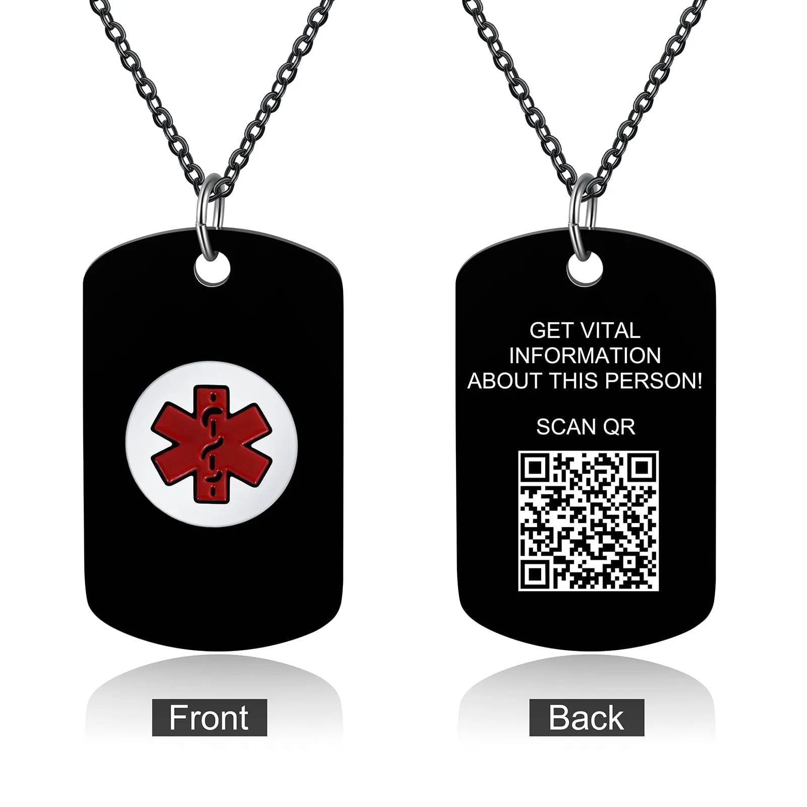 Embrace Health with Elegance: Your Personalized Custom Medical Info Necklace