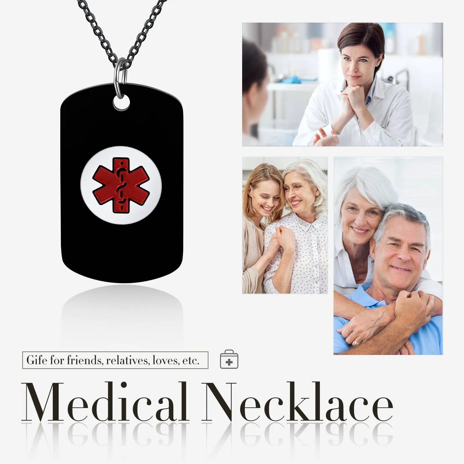 Embrace Health with Elegance: Your Personalized Custom Medical Info Necklace