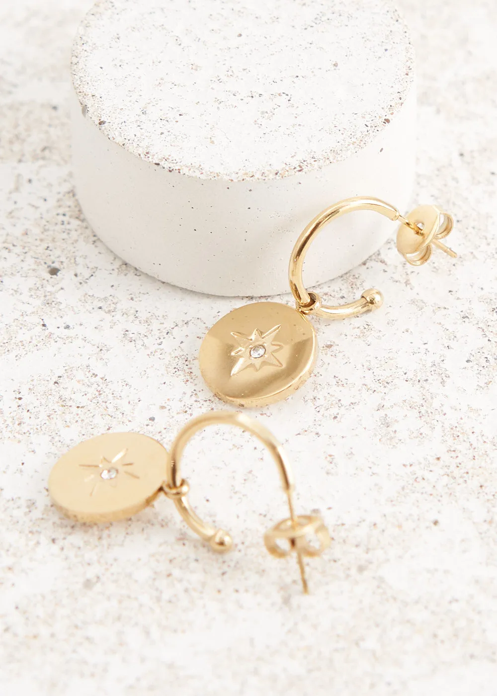 ESTELLE CRYSTAL STAR DROP EARRING