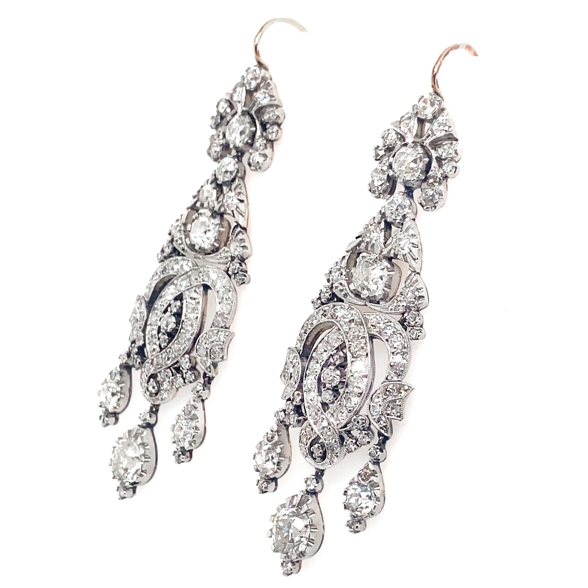 Exquisite Edwardian diamond earrings