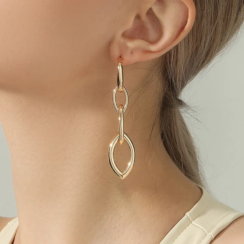 Exquisite Vienna Verve Metal Chain Long Earrings