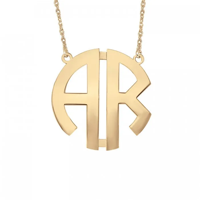 Fink's 15mm Custom Original Two Initial Monogram Necklace