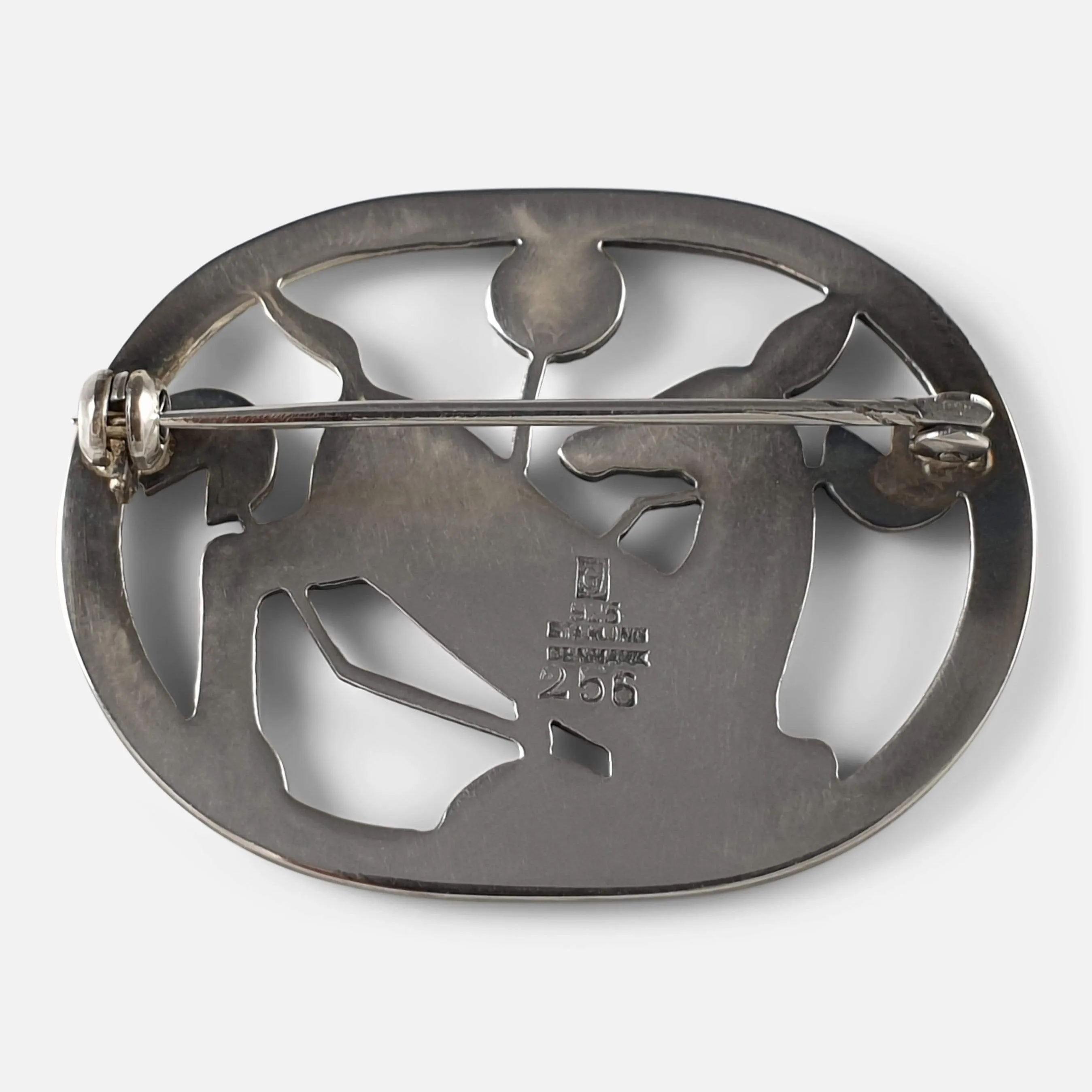 Georg Jensen Silver Brooch #256, Arno Malinowski 1933-1944