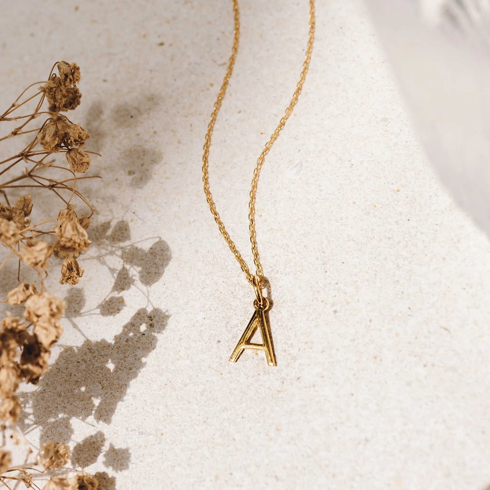 H Necklace / Gold Initial Necklace