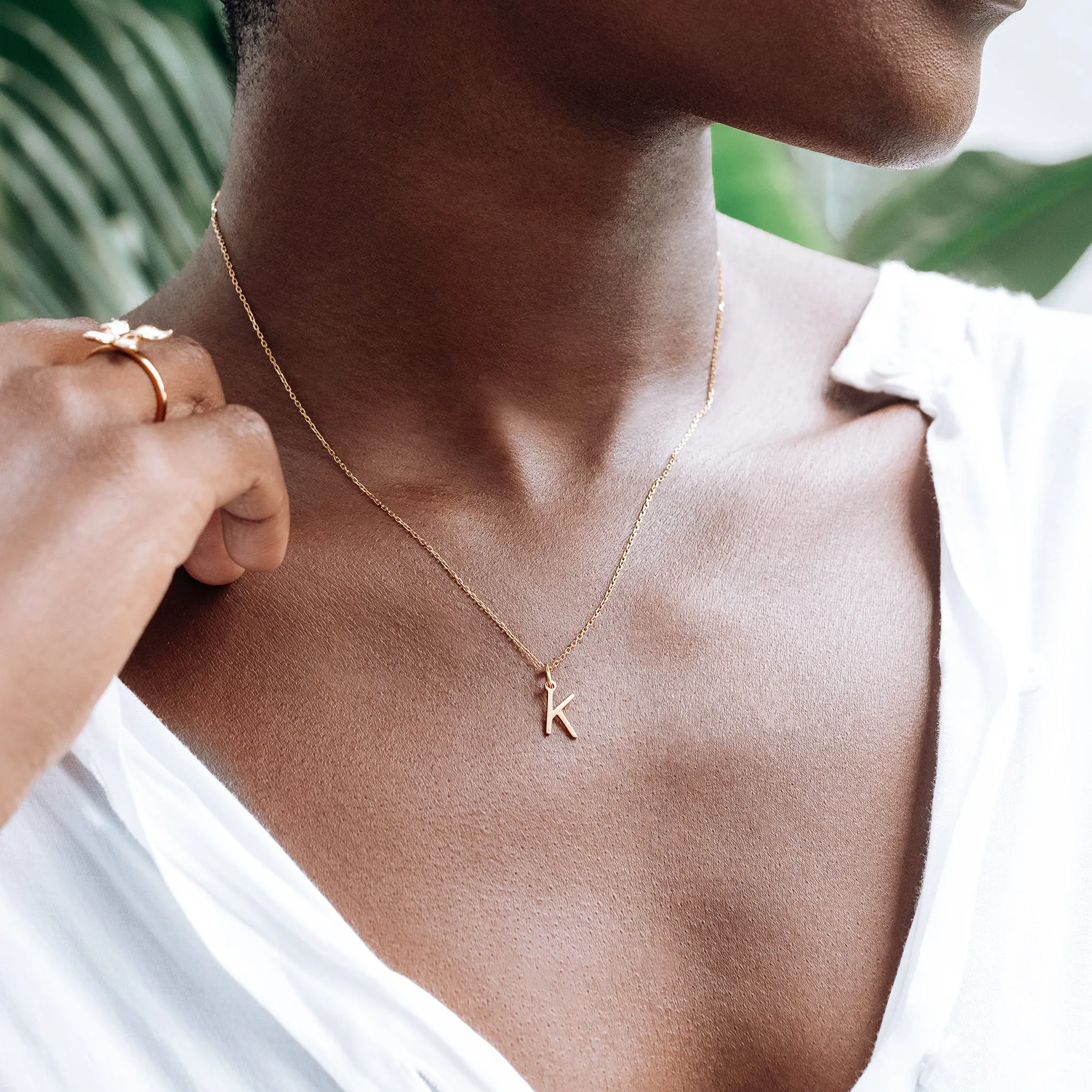 H Necklace / Gold Initial Necklace