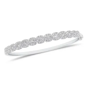 Halo Diamond Bangle Bracelet