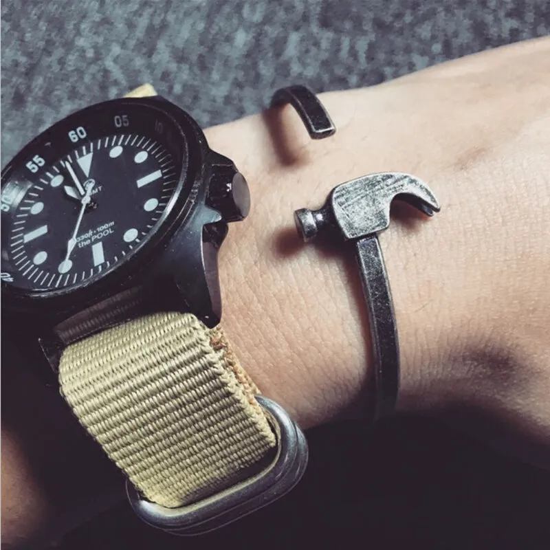 Hammer Style Men Cuff Bracelet