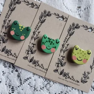 Handmade Froggy Brooch