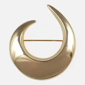 Hans Hansen 14ct Yellow Gold Crescent Brooch