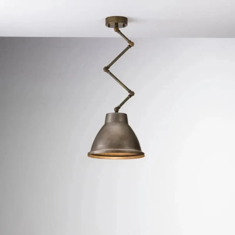 Industrial Italian Pendant Light with Adjustable Rod Suspension