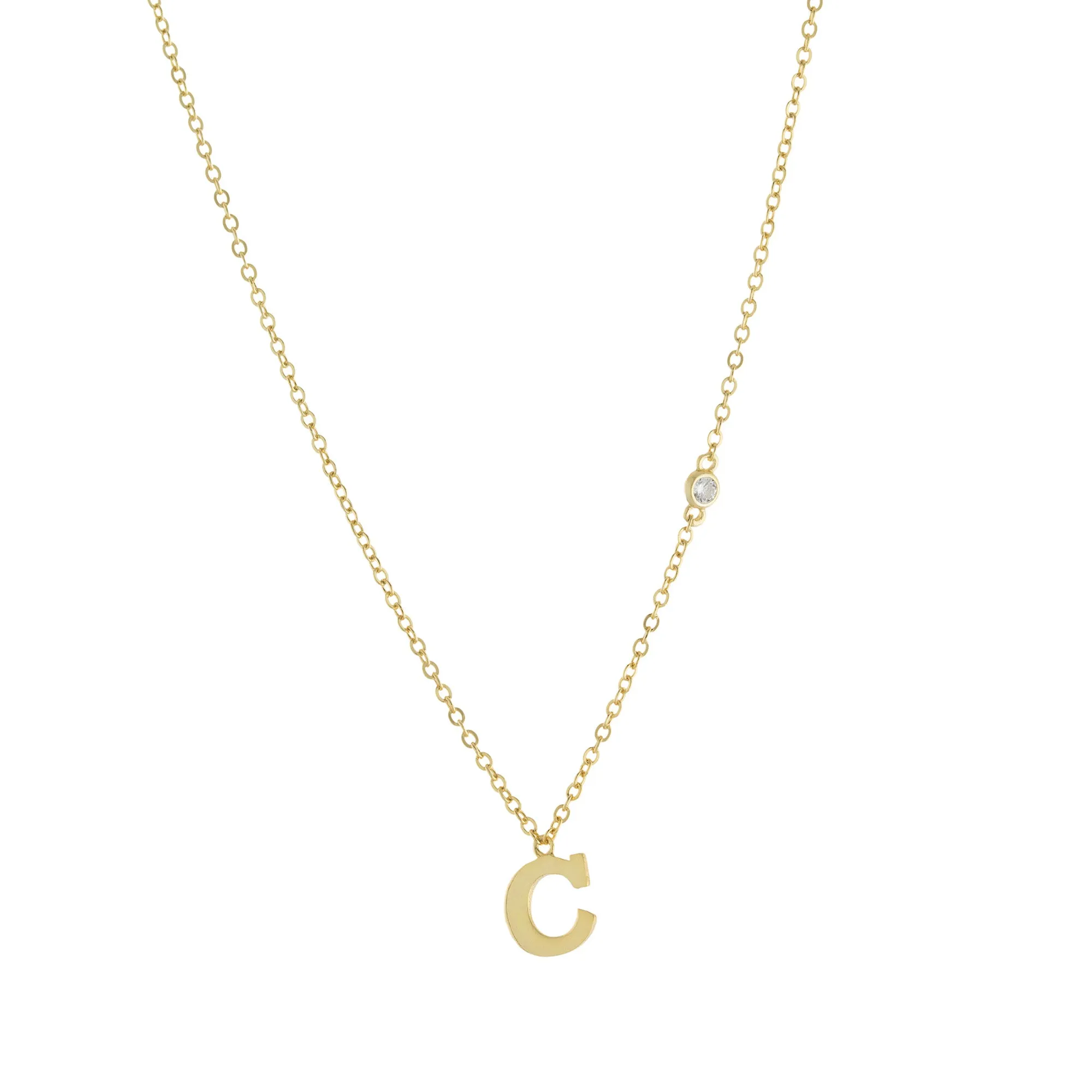 Initial CZ Necklace