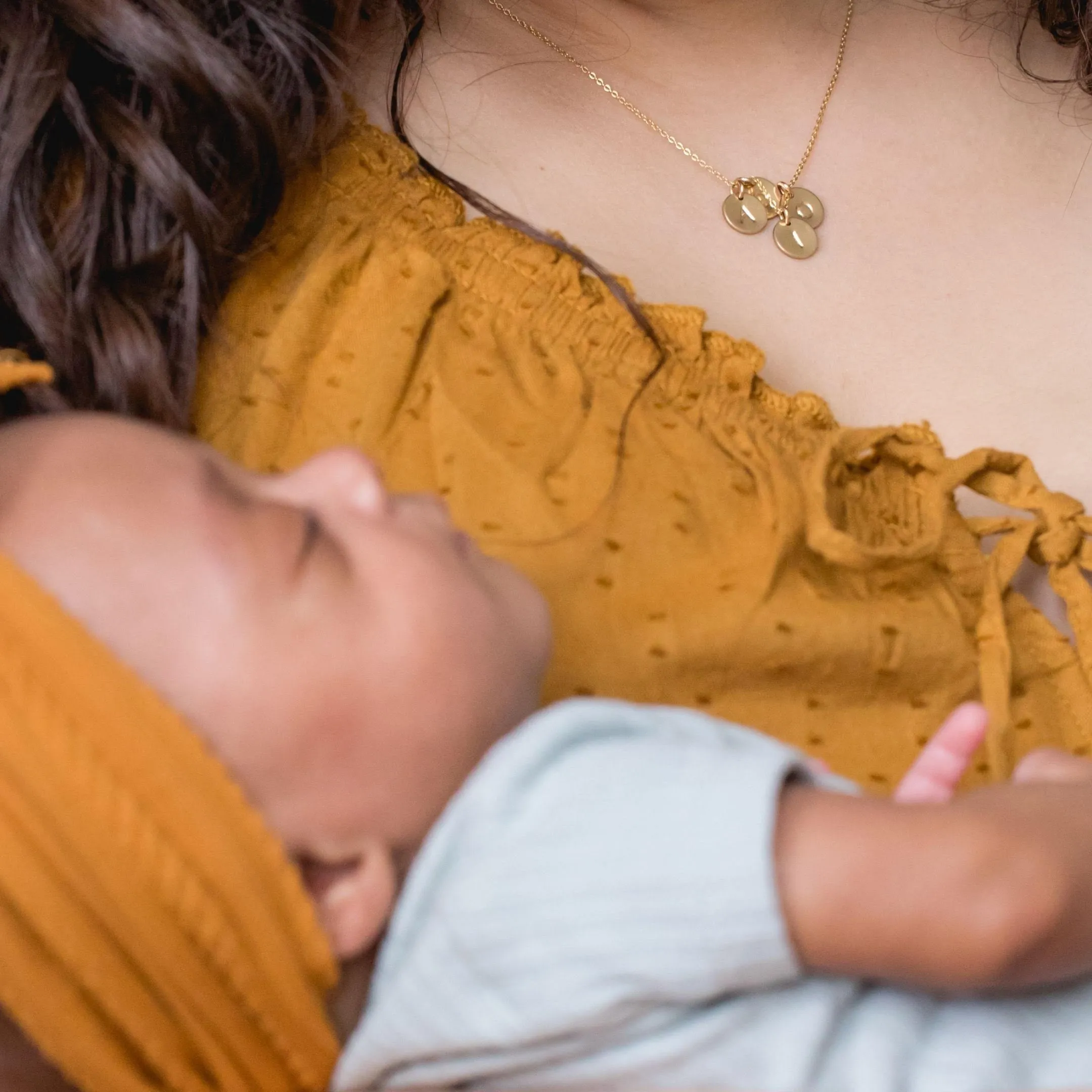 Initial Disk Gold Necklace