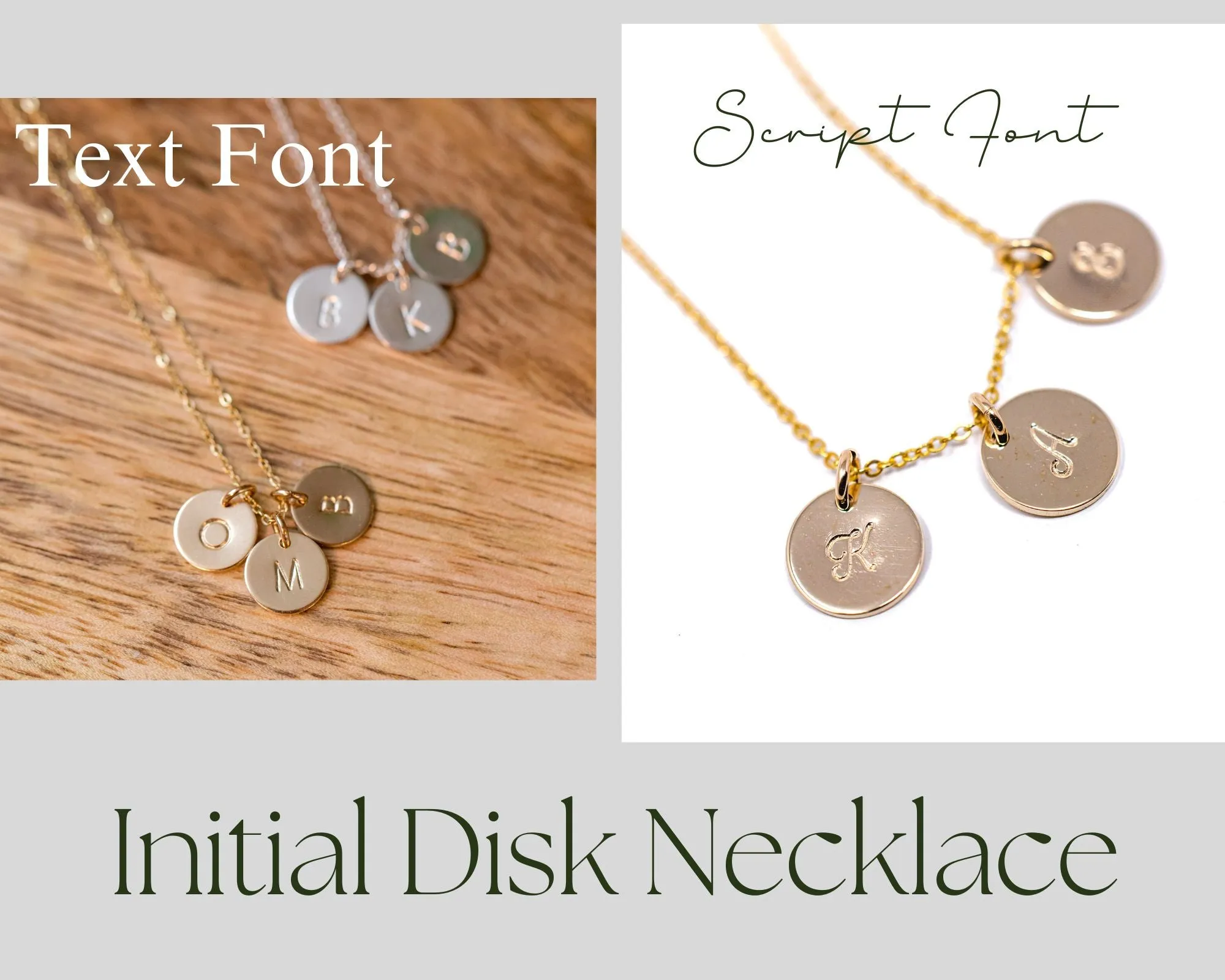 Initial Disk Gold Necklace